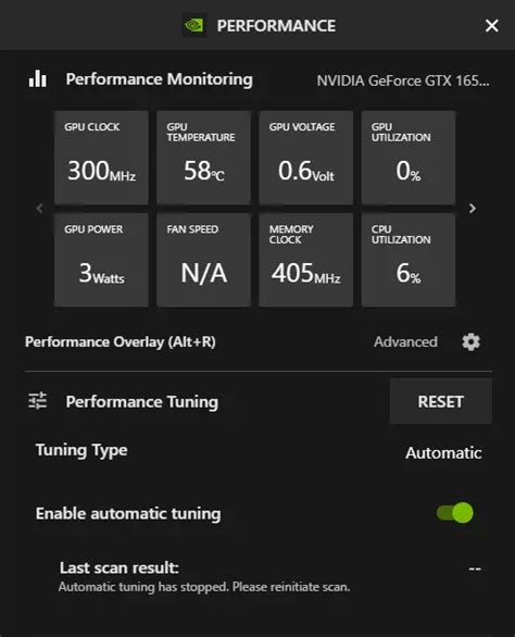 Included are performance monitoring and performance tuning . . Should i enable automatic tuning nvidia